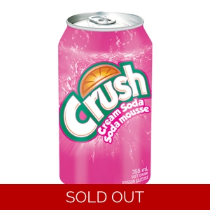 Crush Cream Soda 355ml Can - Canadian Soft Fizzy Drink